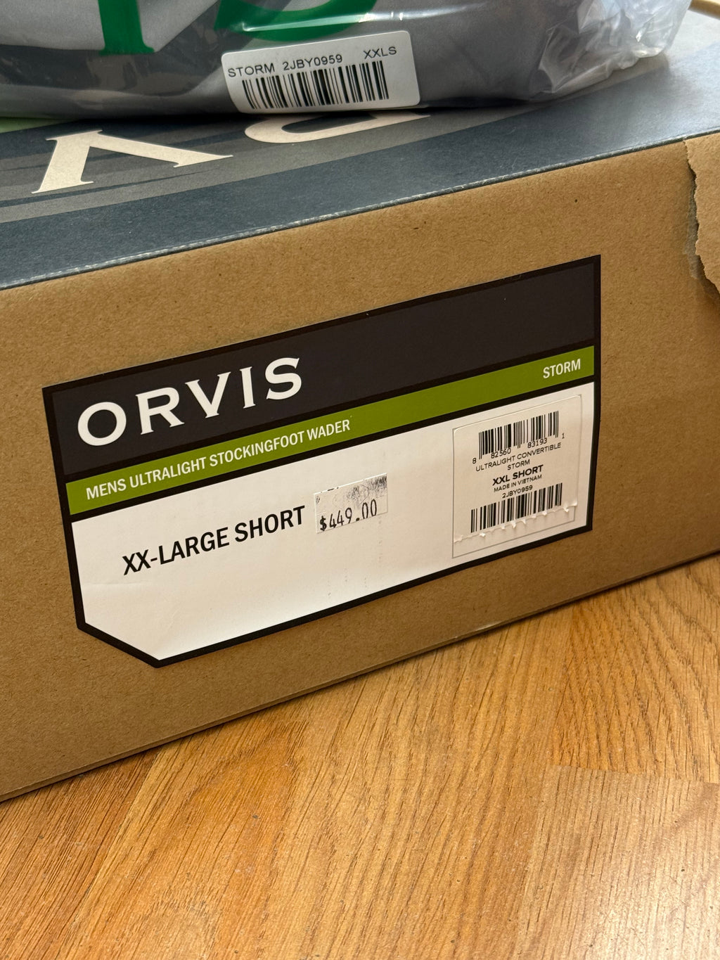 Orvis Mens Ultralite Stockingfoot wader XX-Large Short 30% OFF CLEARANCE SALE