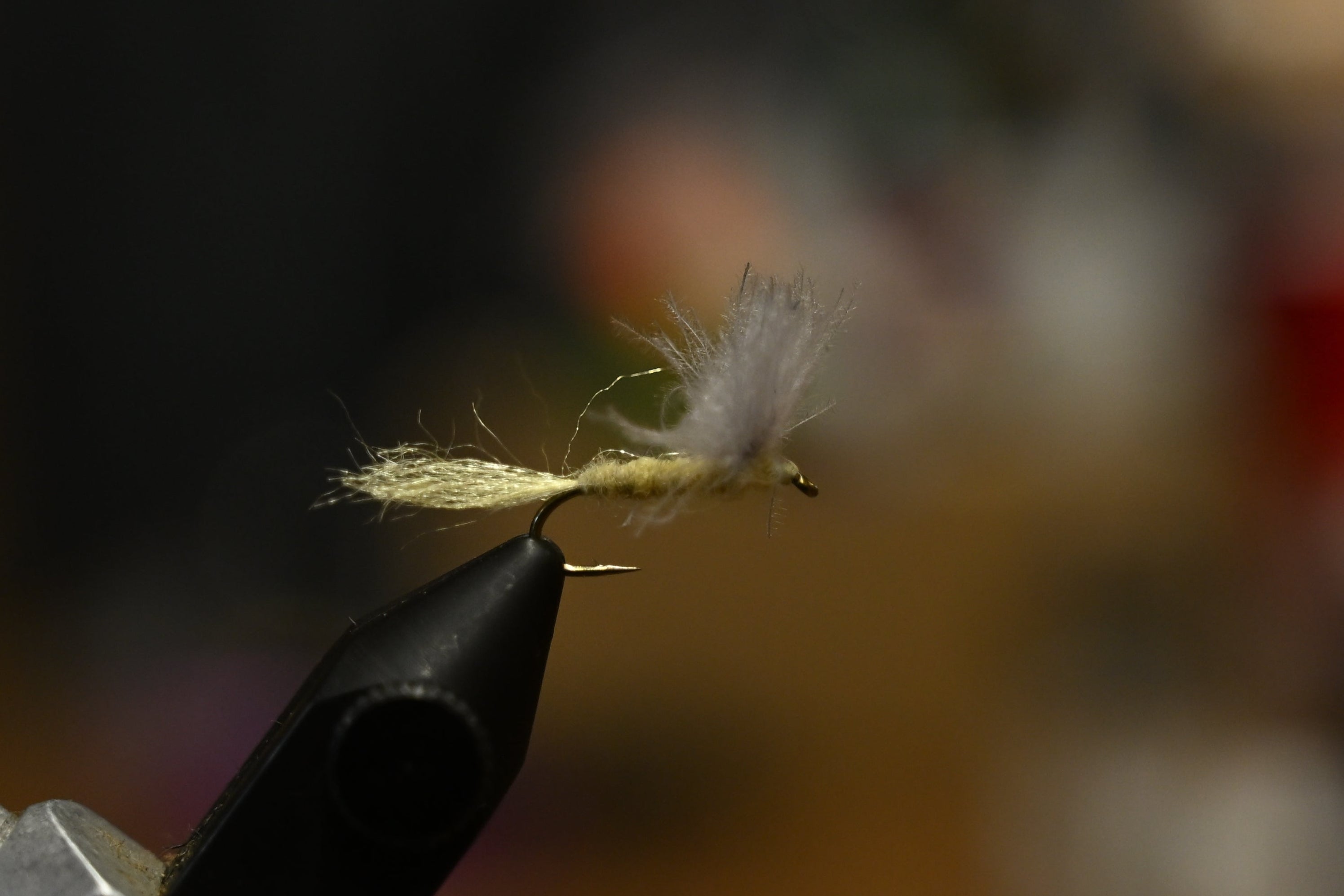 CDC Wing Sulfur Dry fly - Staff Tied