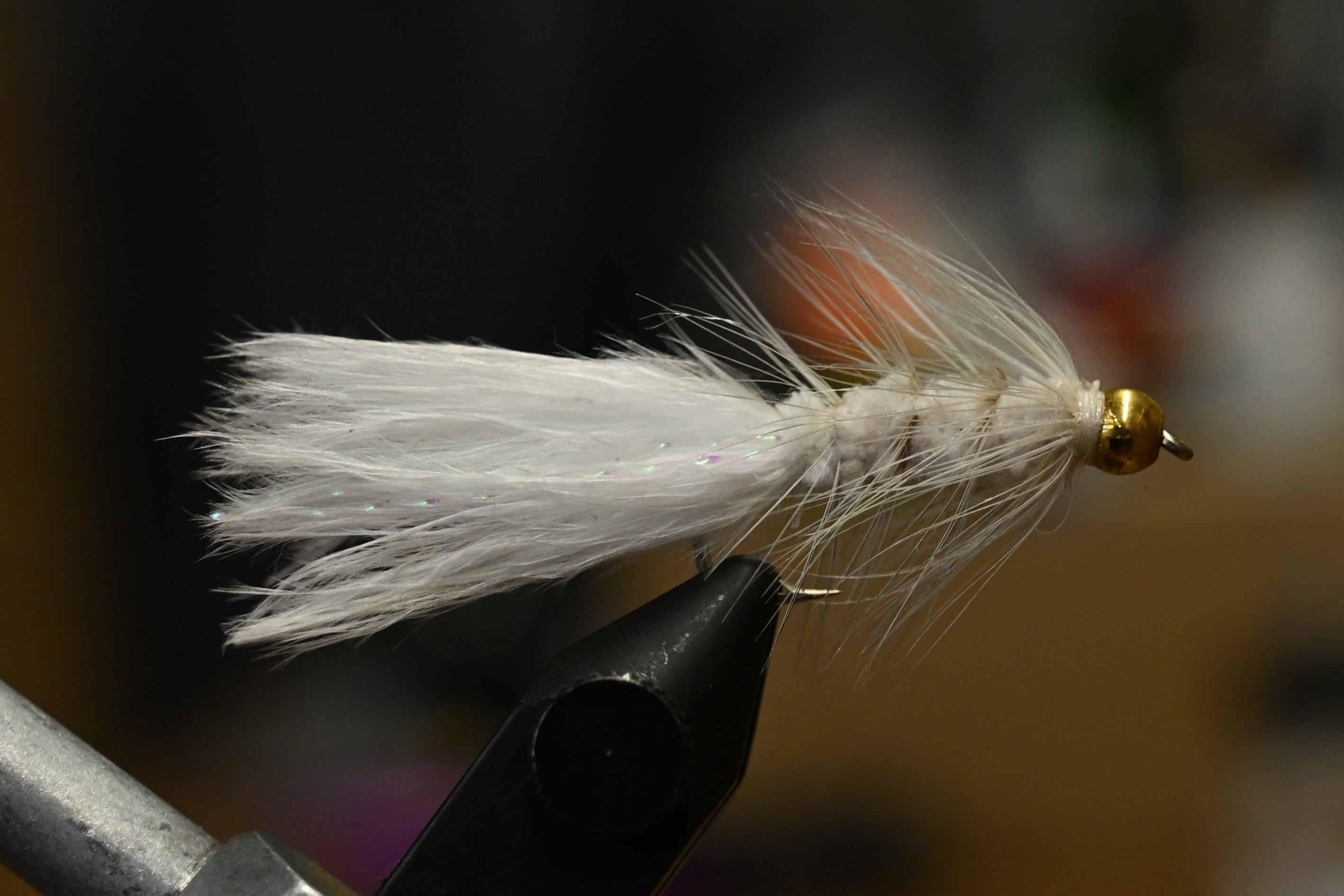 White Bead Head Wooly Bugger - Staff tied