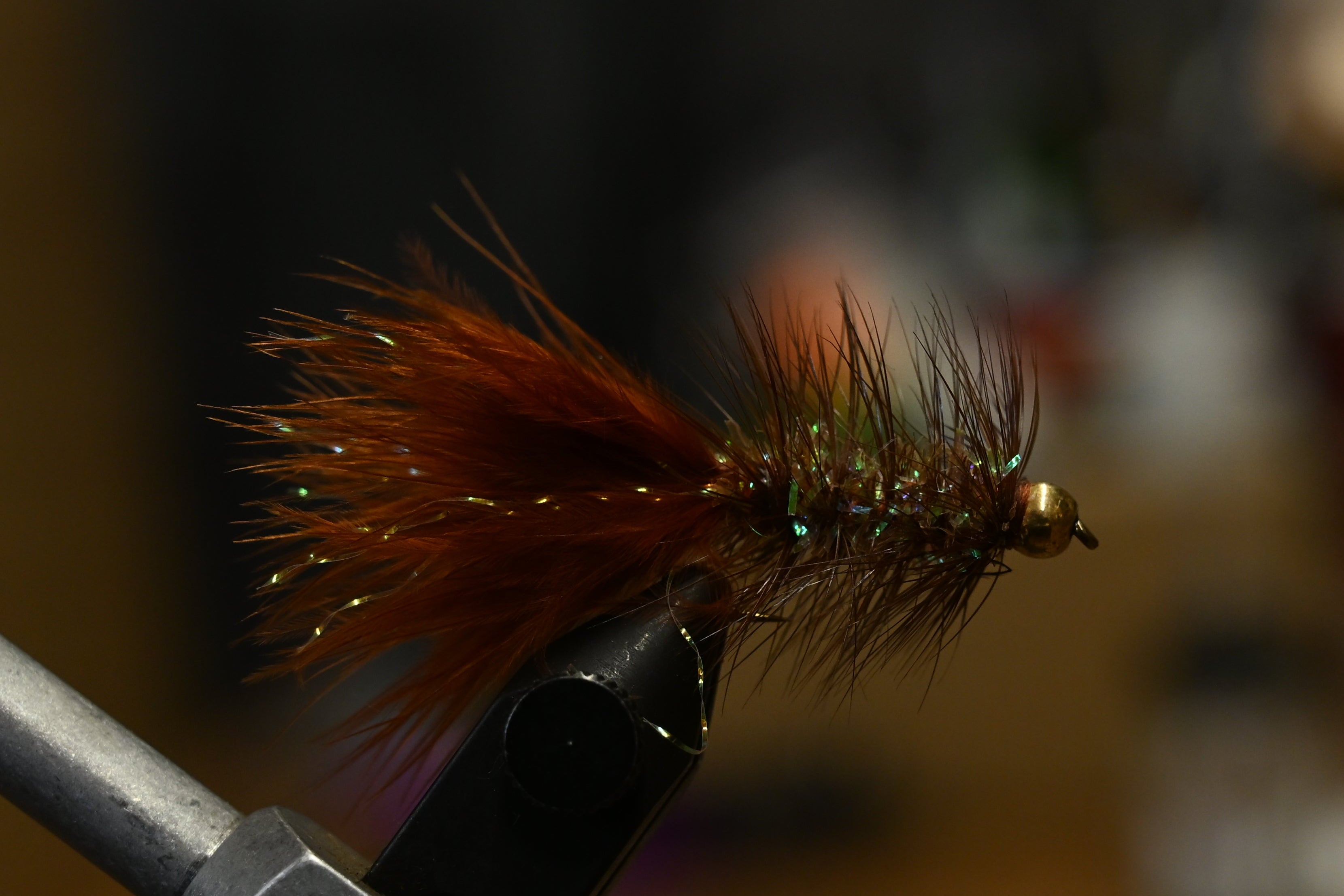 Brown Bead Head Wooly Bugger - Staff tied