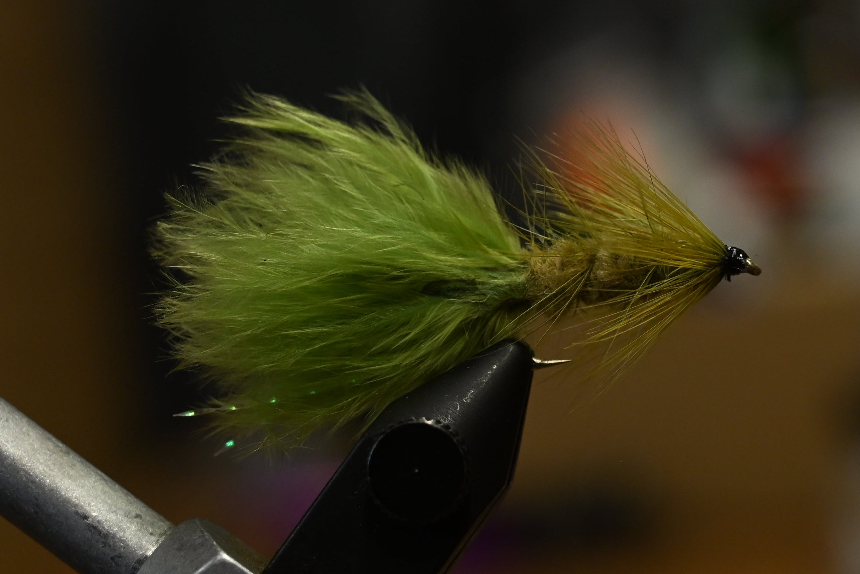 Olive Wooly Bugger - Staff tied