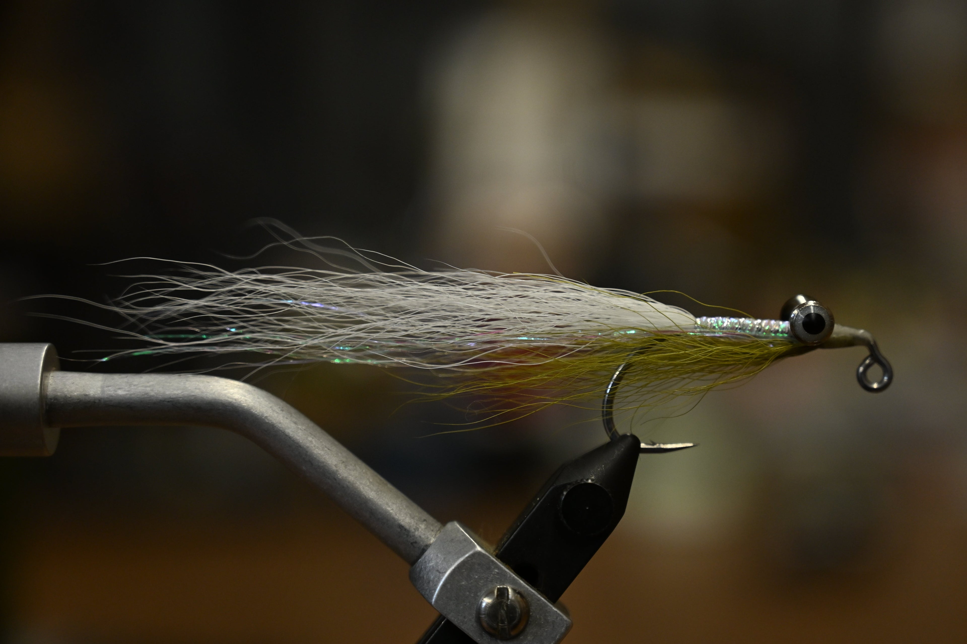 Jig Baitfish Clouser Olive White Sz 1 - Staff Tied