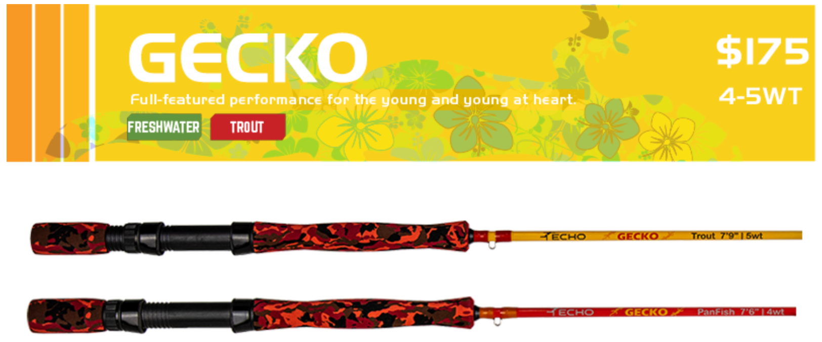 Echo Gecko rods