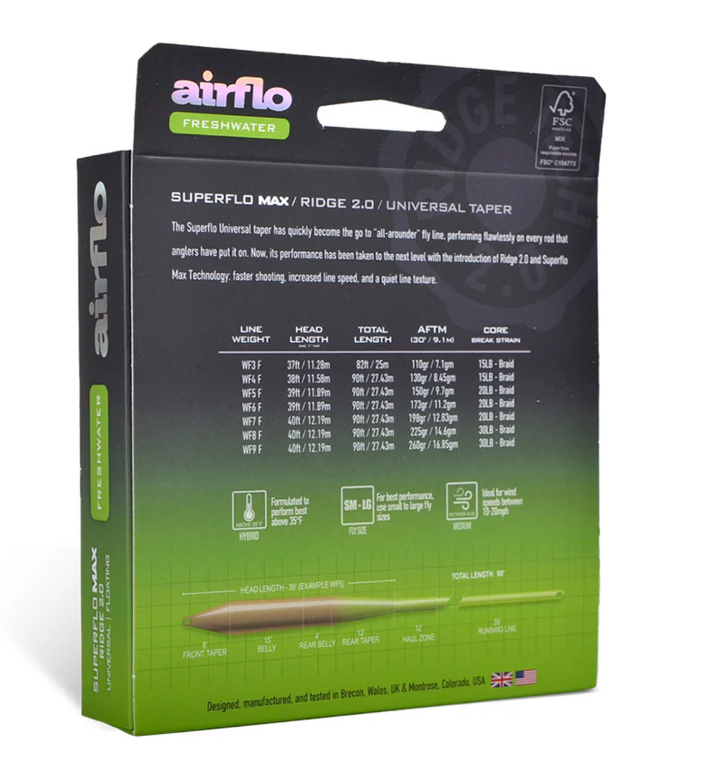 Airflo SUPERFLO MAX RIDGE 2.0 - UNIVERSAL TAPER Lines