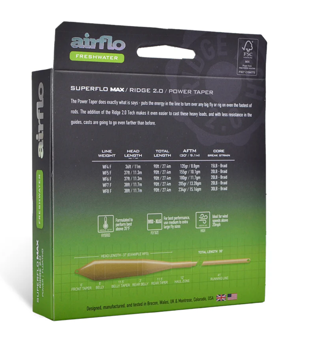 Airflo SUPERFLO MAX RIDGE 2.0 - TACTICAL TAPER Lines