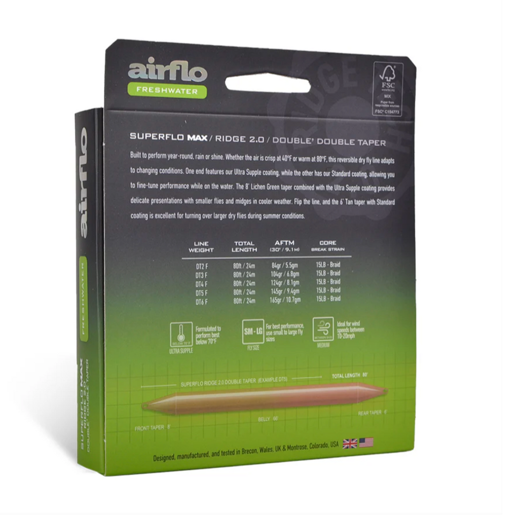 Airflo SUPERFLO MAX RIDGE 2.0 - DOUBLE' DOUBLE TAPER Lines