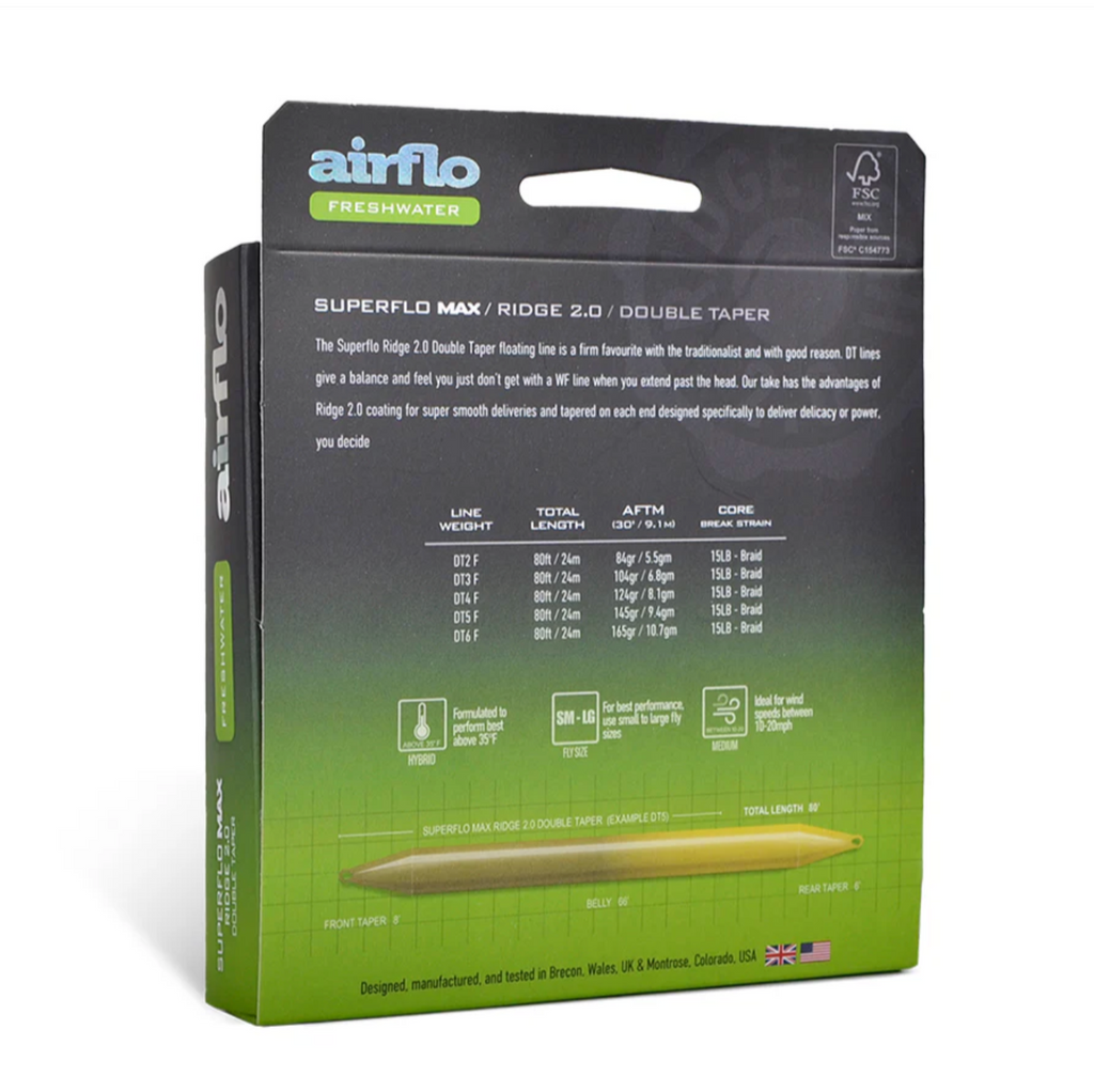 Airflo SUPERFLO MAX RIDGE 2.0 - DOUBLE TAPER Lines