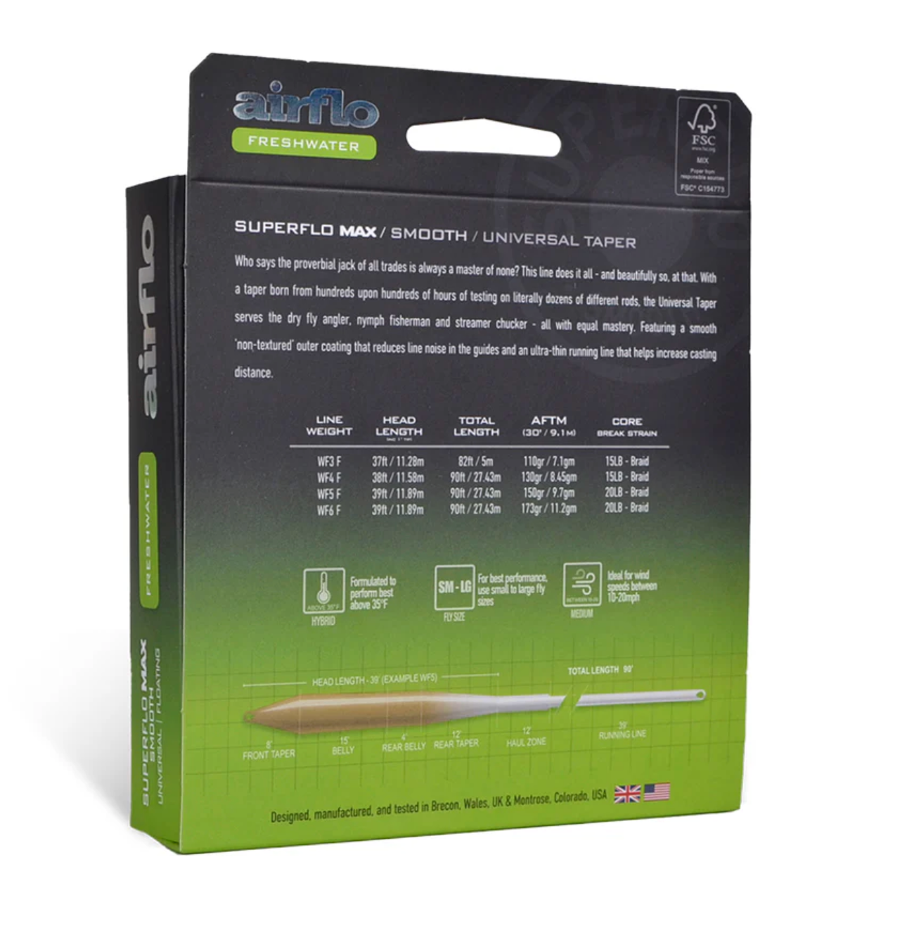 Airflo SUPERFLO MAX SMOOTH - UNIVERSAL TAPER Lines