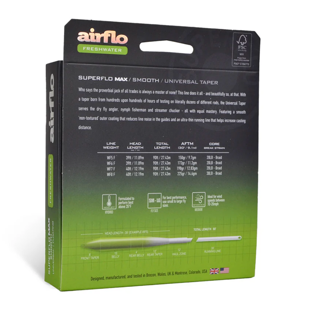 Airflo SUPERFLO MAX SMOOTH - UNIVERSAL TAPER Lines