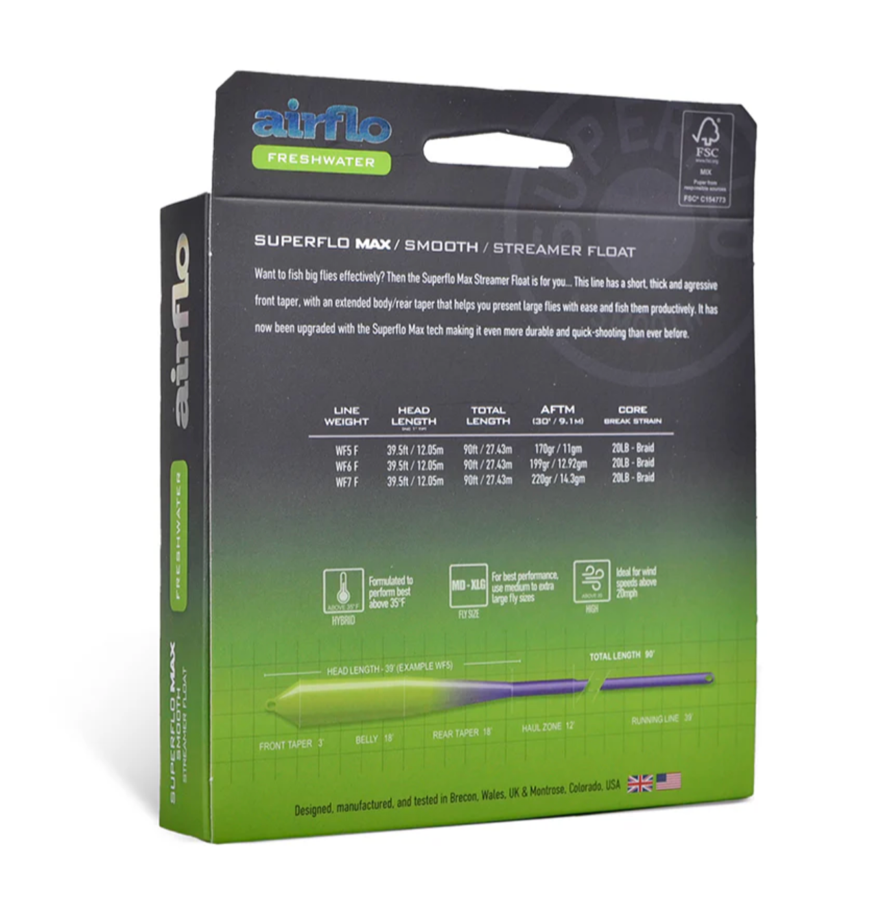 Airflo SUPERFLO MAX SMOOTH - STREAMER FLOAT Lines