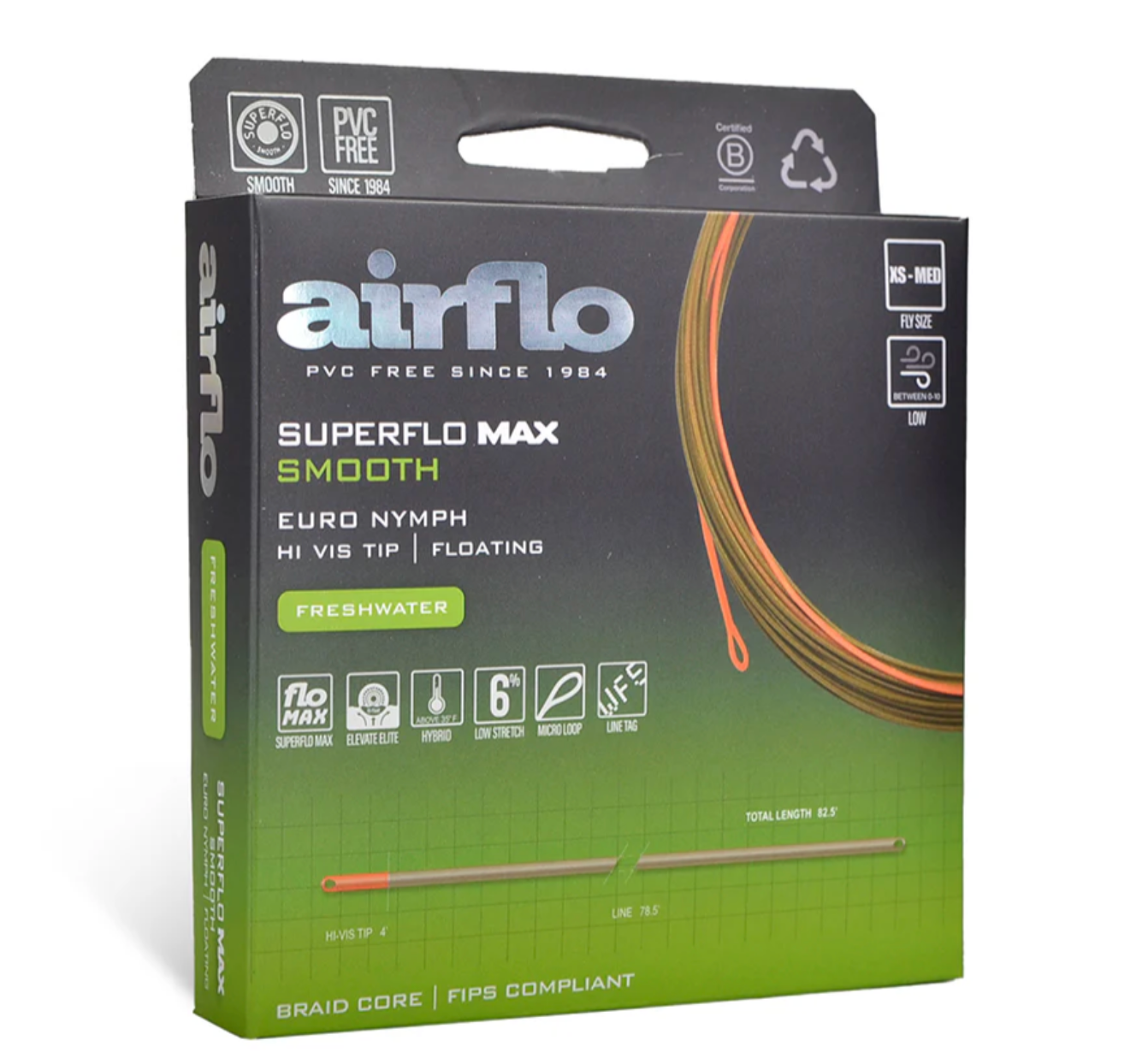 Airflo SUPERFLO MAX SMOOTH - EURO NYMPH - OLIVE Lines