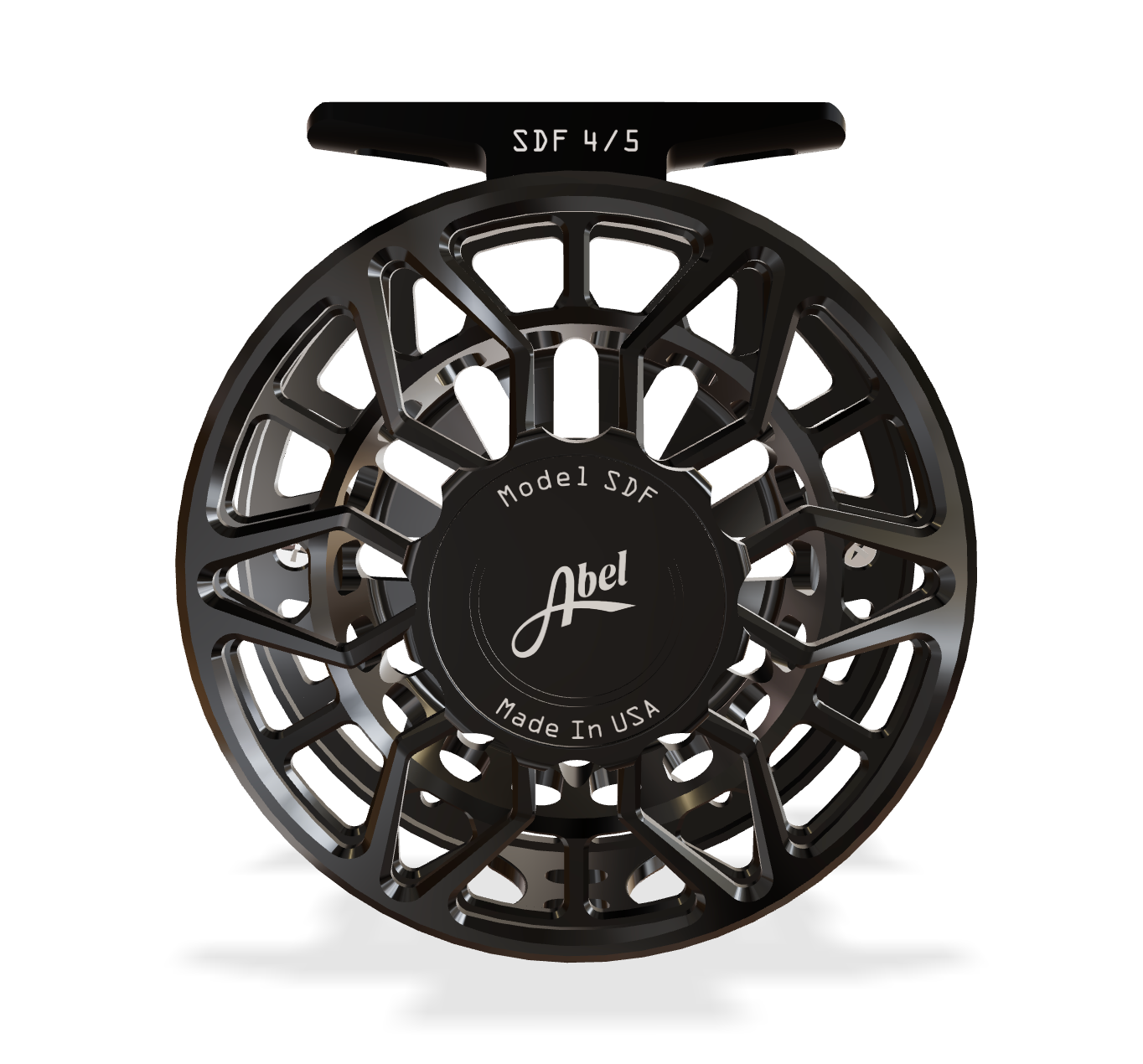 Abel SDF 4/5 Black (Black Knob, Plat Handle) Reel