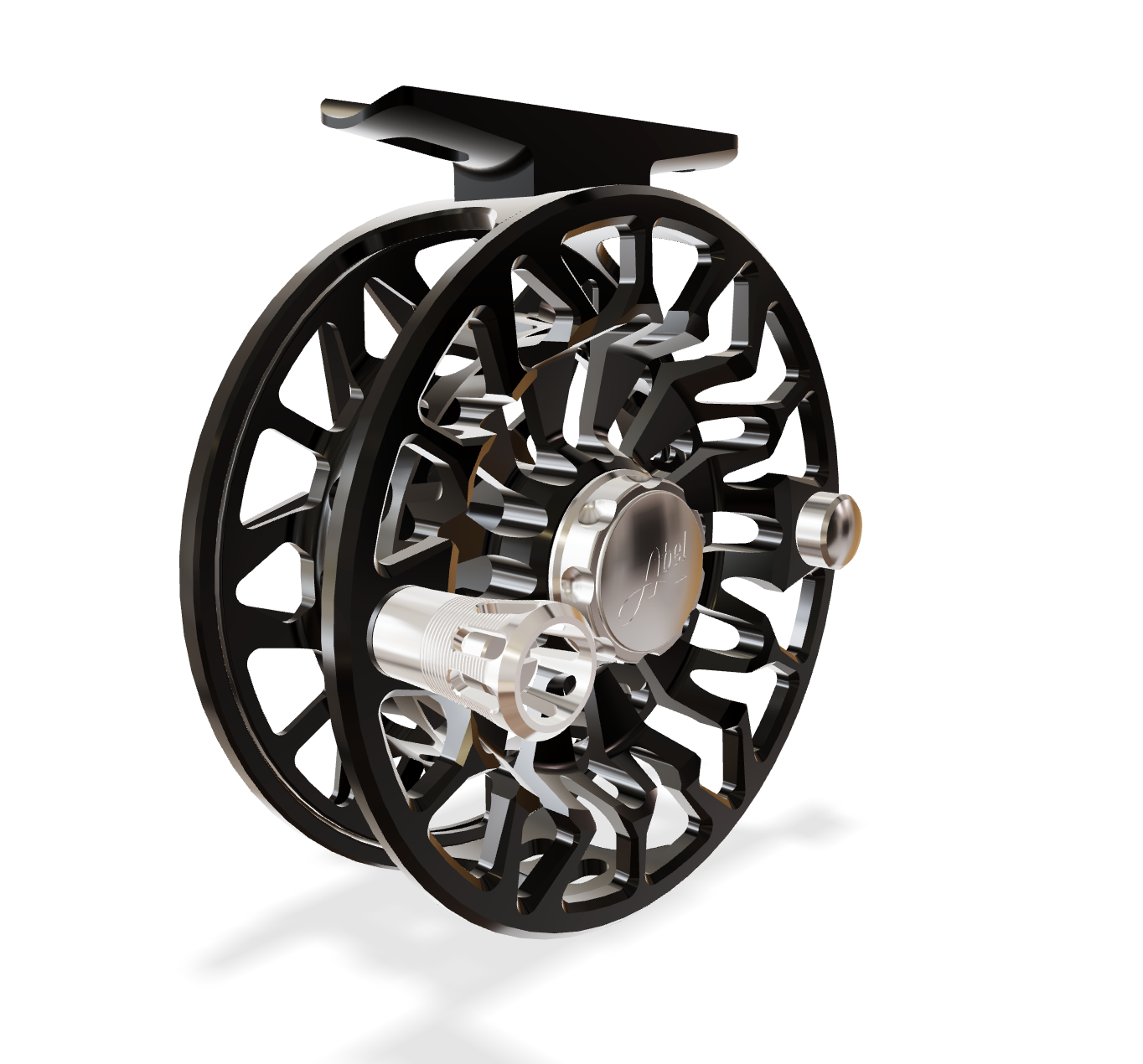 Abel SDF 4/5 Black (Black Knob, Plat Handle) Reel