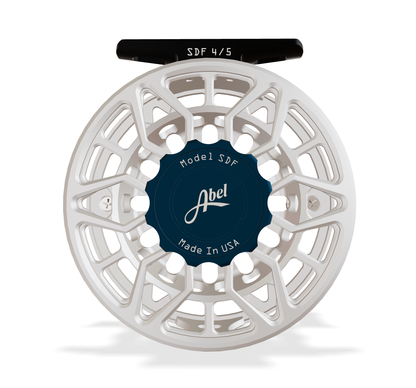 Abel SDF 4/5 Satin Plat (Satin Deep Blue Knob, Plat Handle) Reel