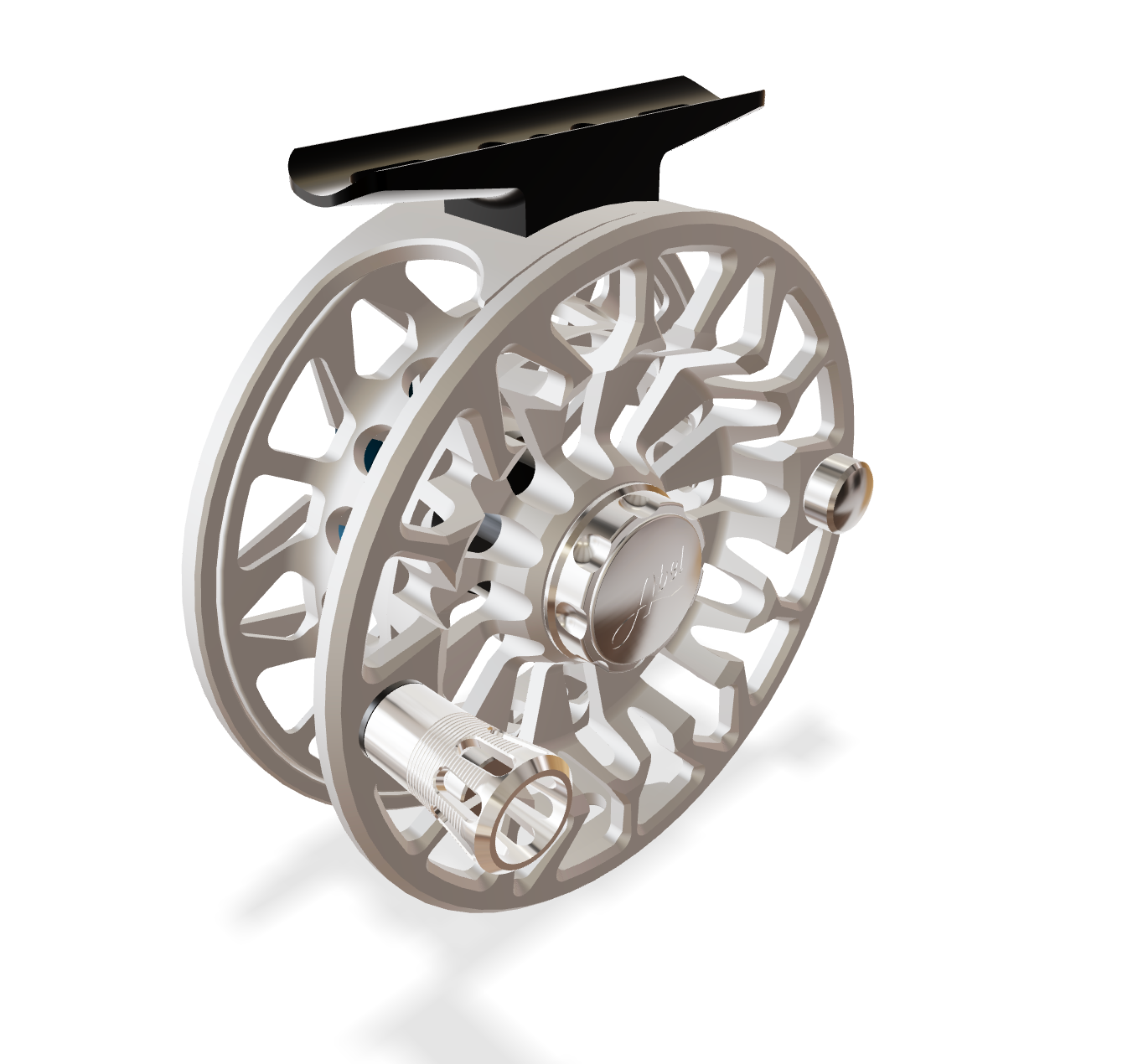 Abel SDF 4/5 Satin Plat (Satin Deep Blue Knob, Plat Handle) Reel