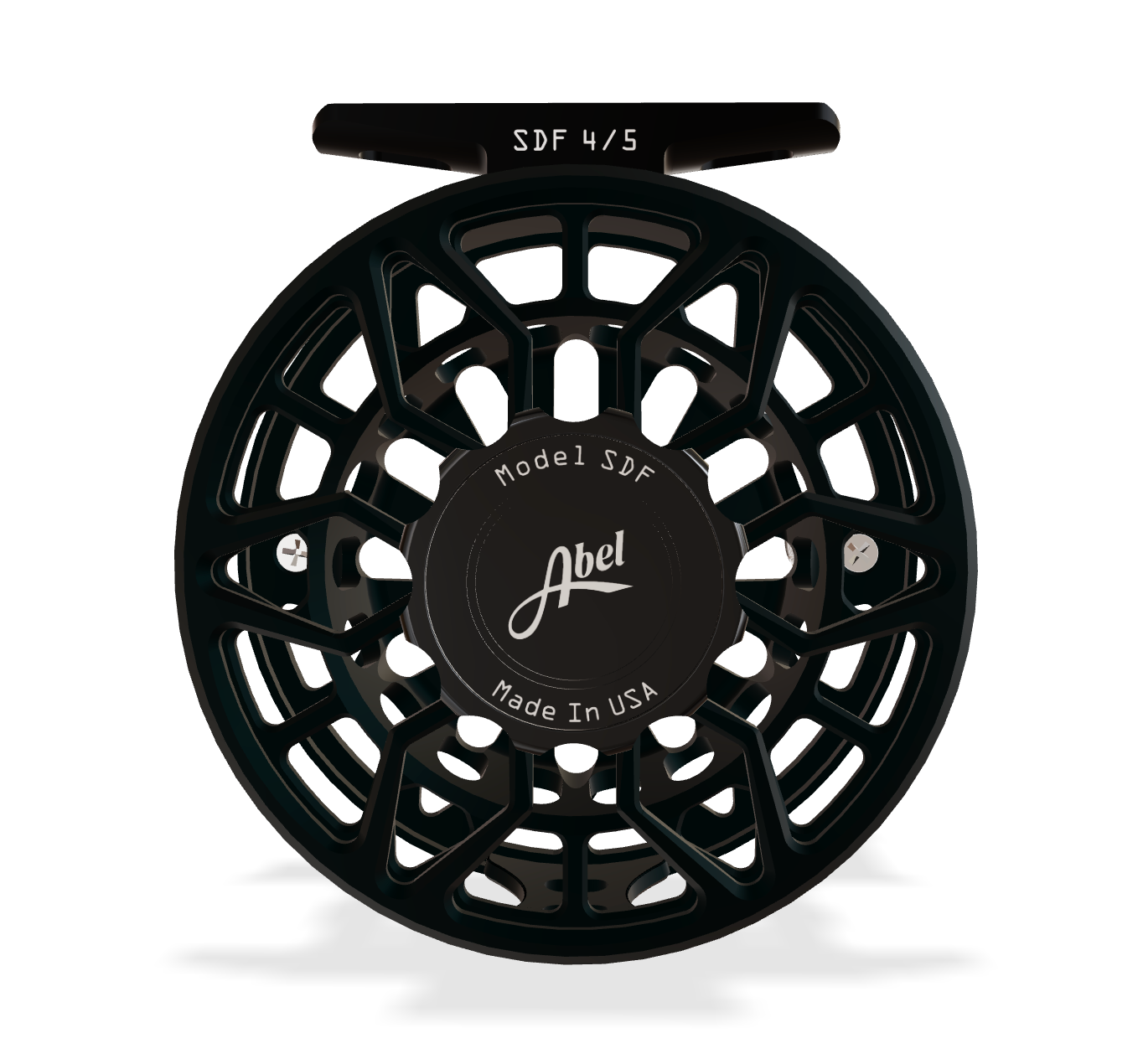 Abel SDF 4/5 Satin Black (Black Knob, Plat Handle) Reel