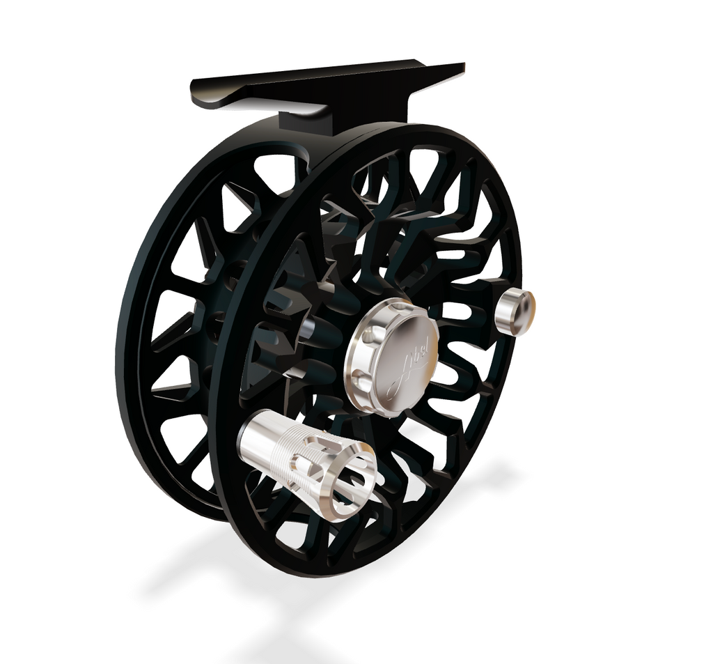 Abel SDF 4/5 Satin Black (Black Knob, Plat Handle) Reel