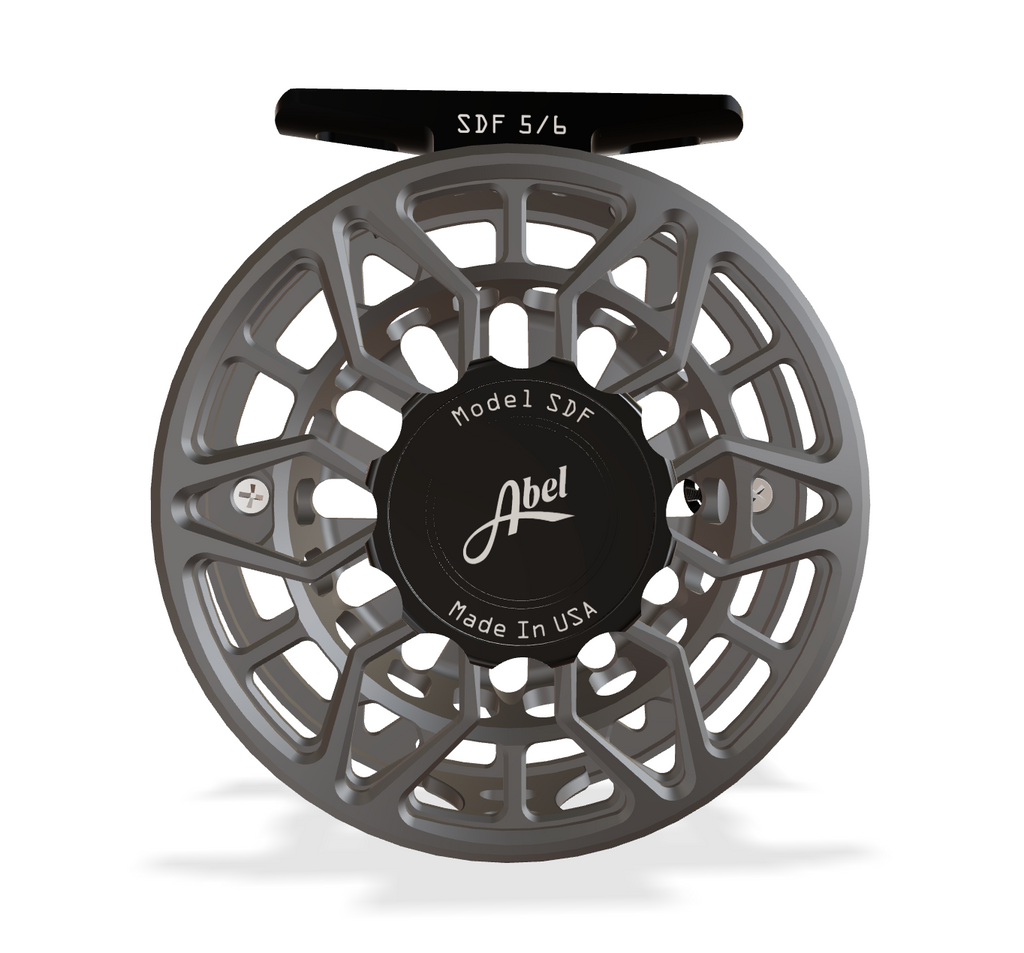 Abel SDF 5/6 Satin Grey (Black Knob, Black Handle) Reel