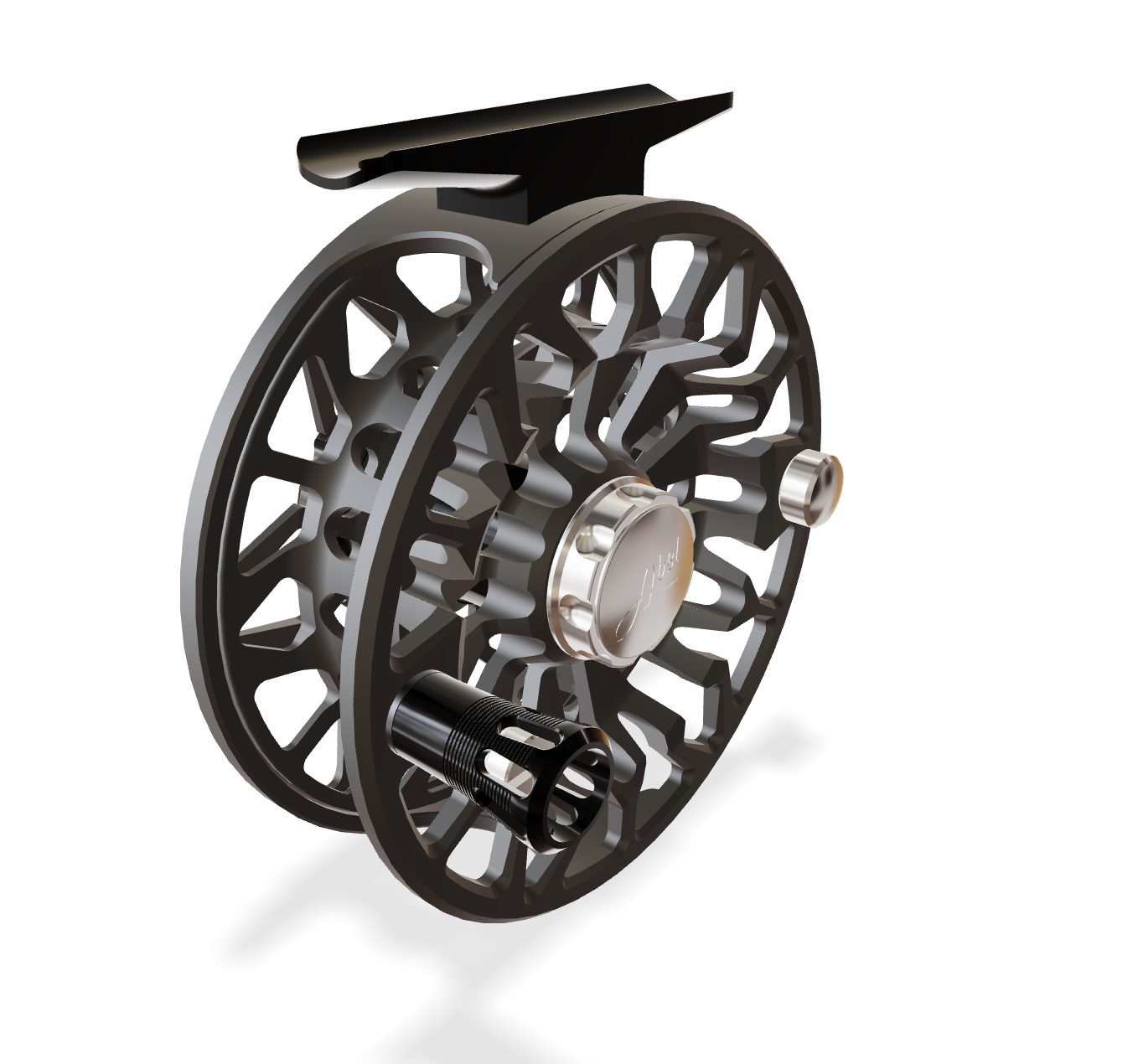 Abel SDF 5/6 Satin Grey (Black Knob, Black Handle) Reel