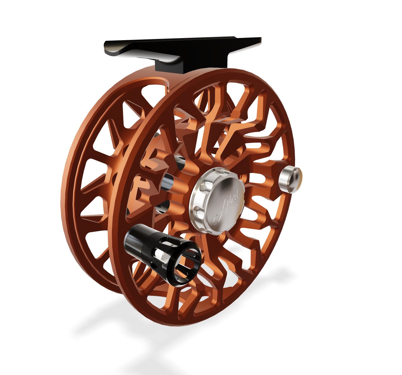 Abel SDF 5/6 Satin Bronze (Black Knob, Black Handle) Reel