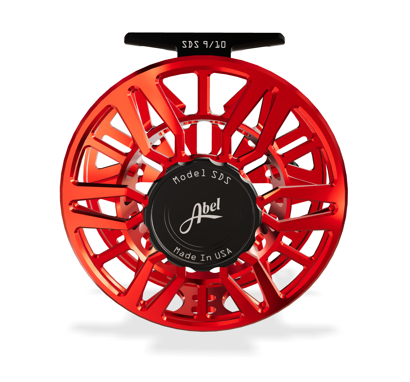 Abel SDS 9/10 Red (Black Knob, Black Handle) Reel
