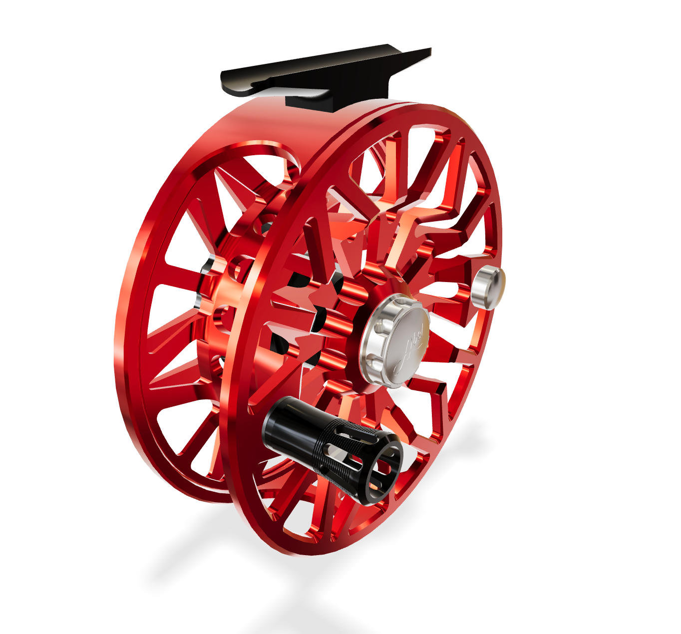Abel SDS 9/10 Red (Black Knob, Black Handle) Reel