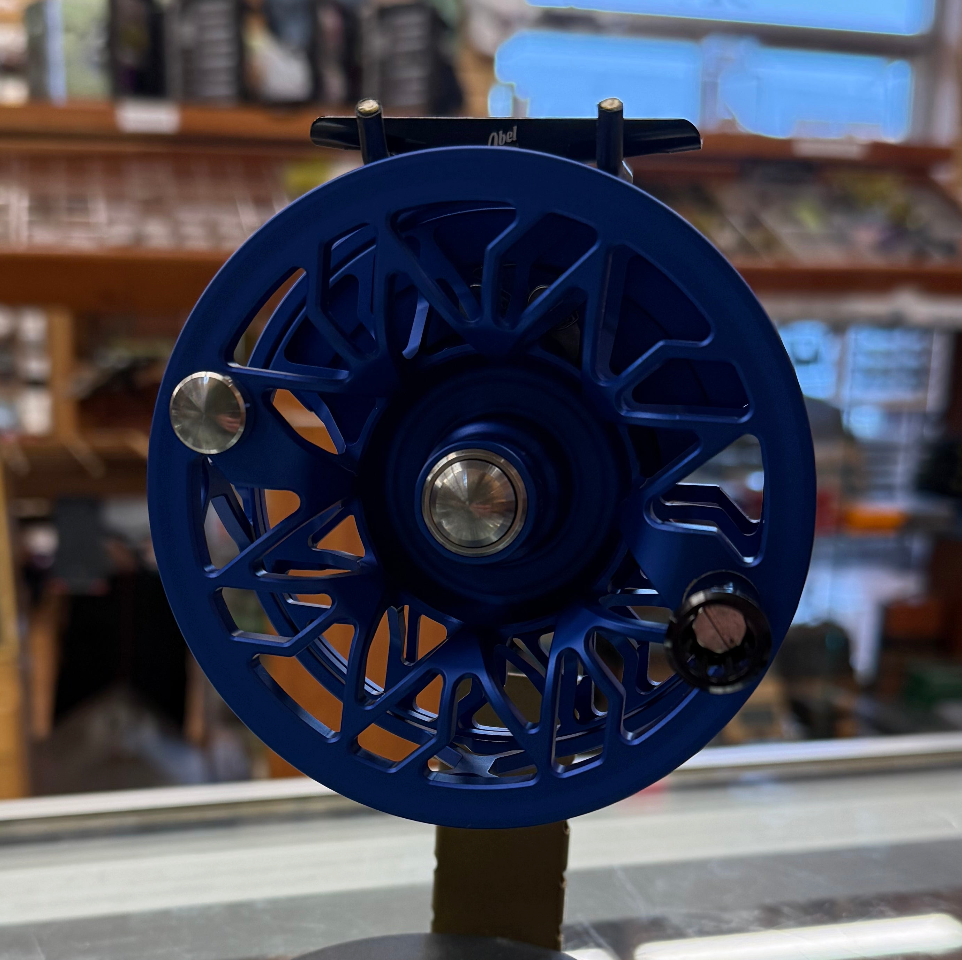 Abel Rove 7/9 Satin Blue (Black knob, Black Handle) Tarpon engraving Reel