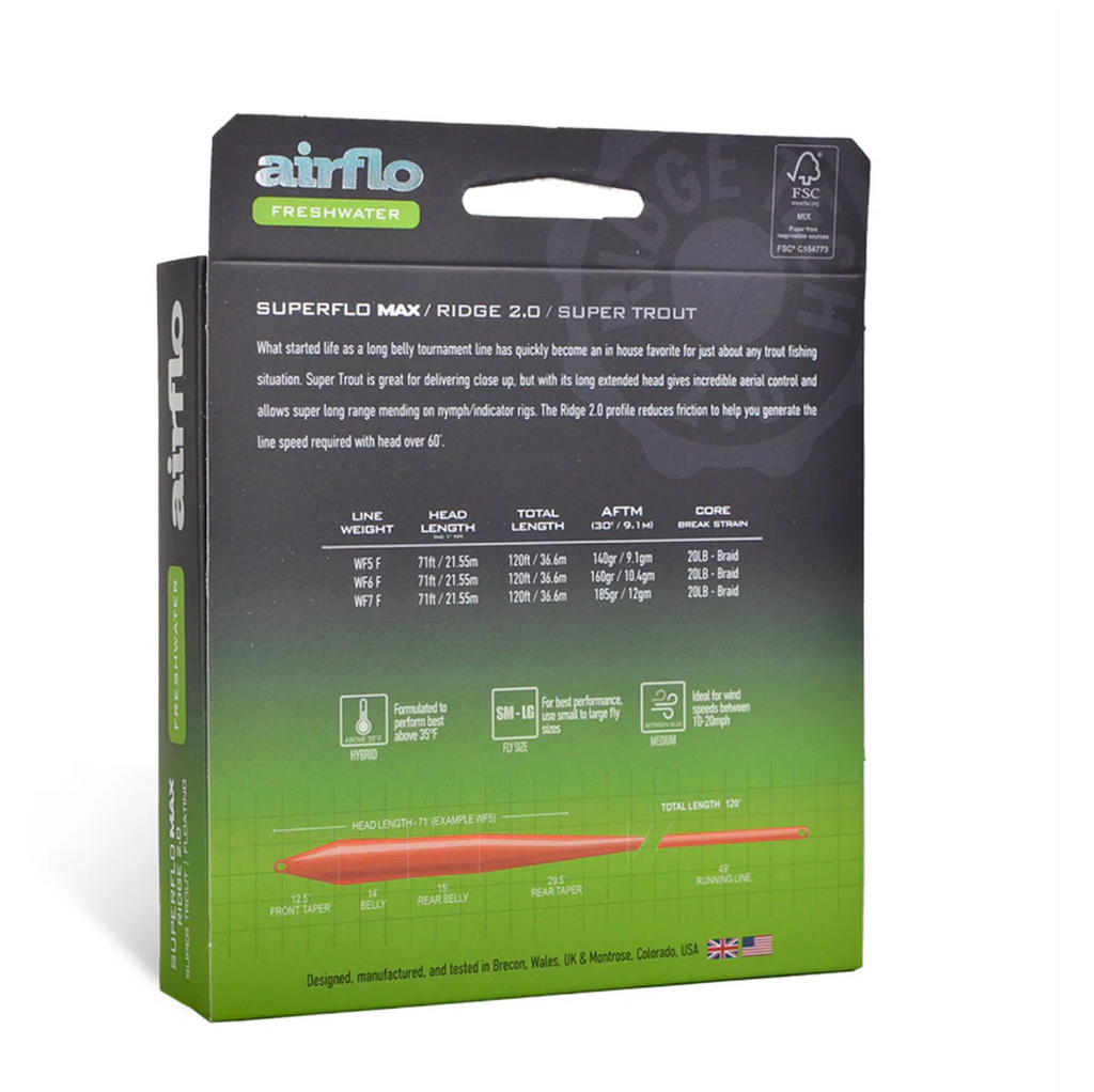 Airflo SUPERFLO MAX RIDGE 2.0 - SUPER TROUT Lines