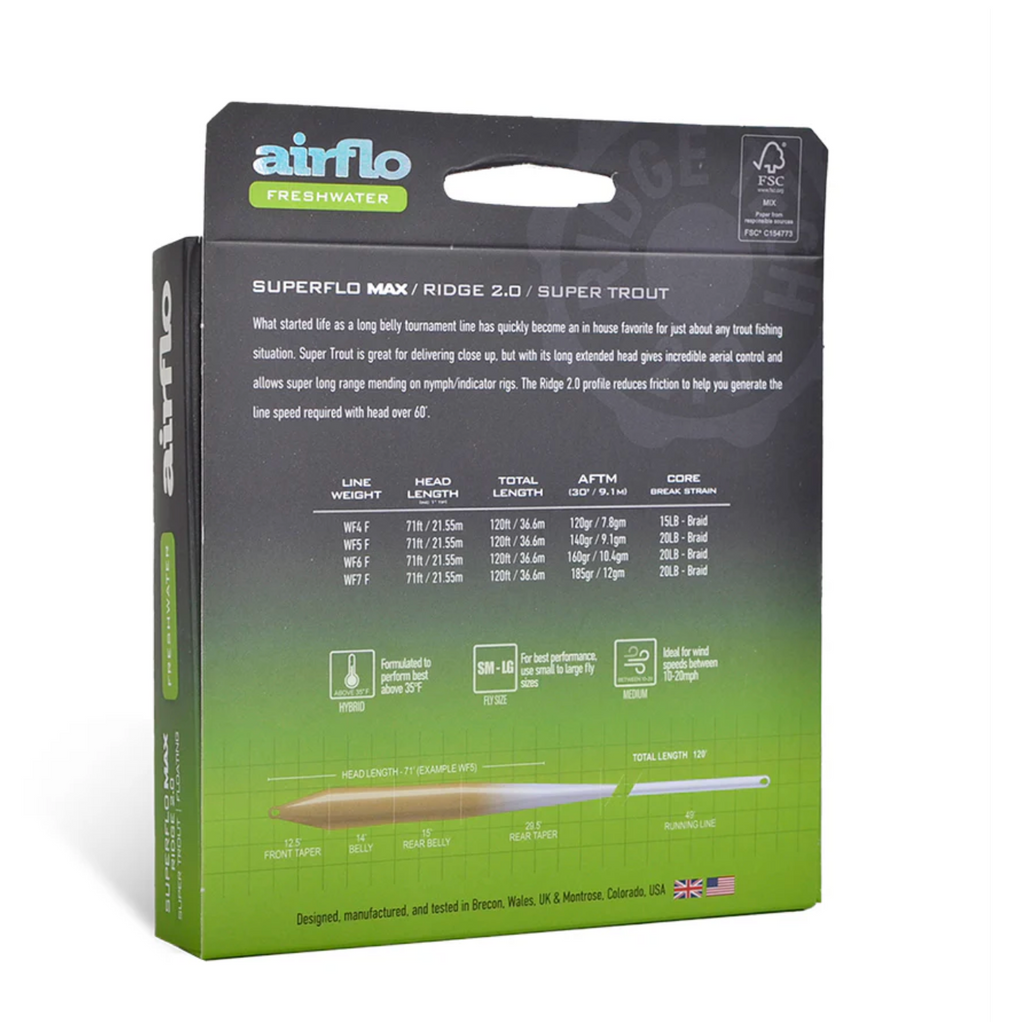 Airflo SUPERFLO MAX RIDGE 2.0 - SUPER TROUT Lines