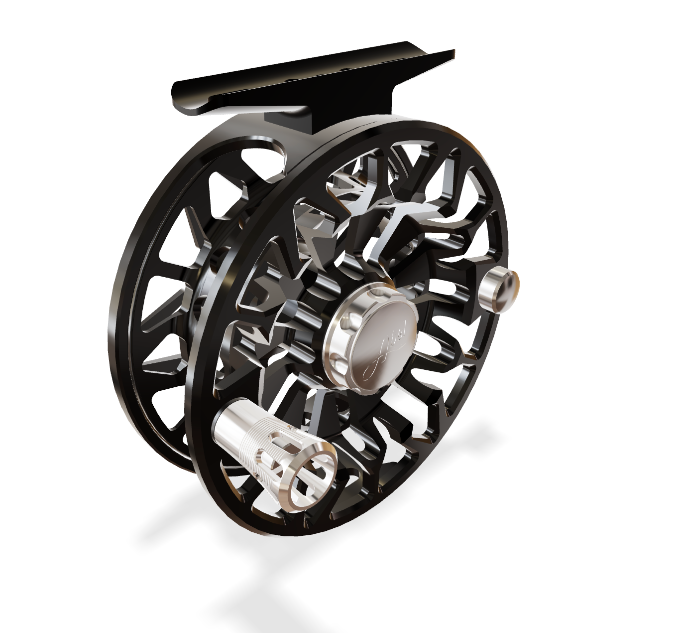 Abel SDF 5/6 Black (Black Knob, Plat Handle) Reel
