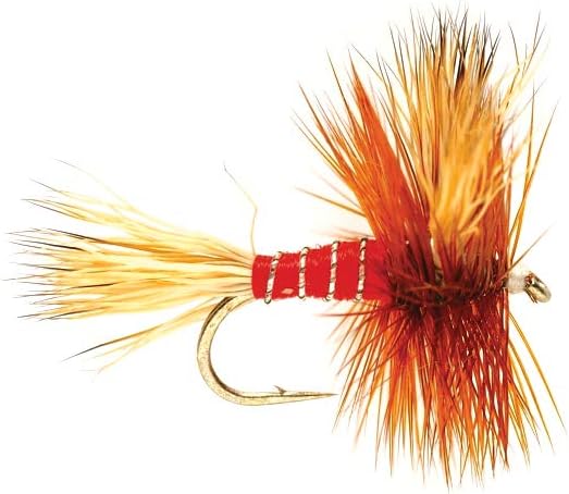Fullingmill red Wulff dry fly sz 10