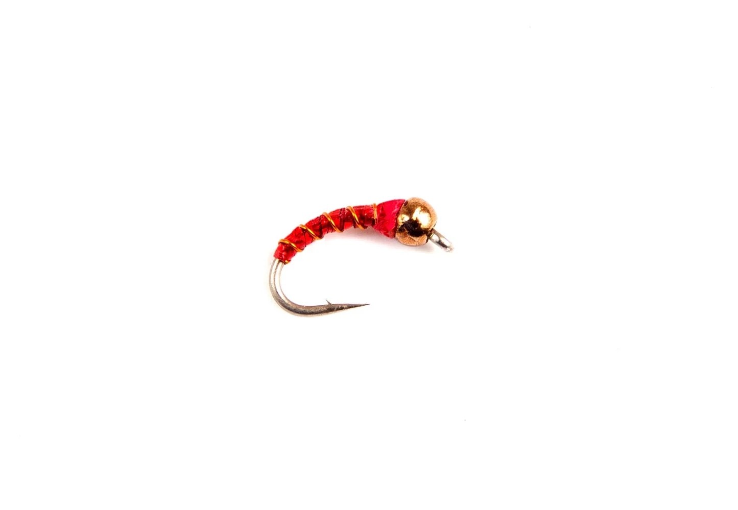 Fullingmill Red / Copper Zebra Midge TBH 12 or 60 pack Deal